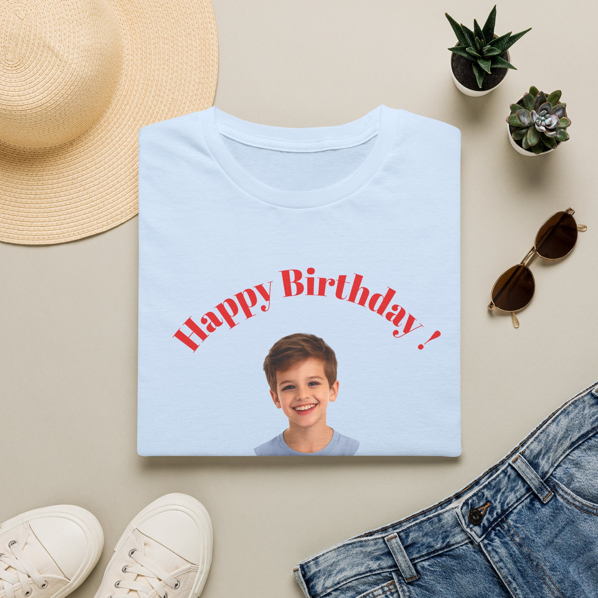 Happy Birthday Photo Tee — Personalized Birthday Shirt for Kids
