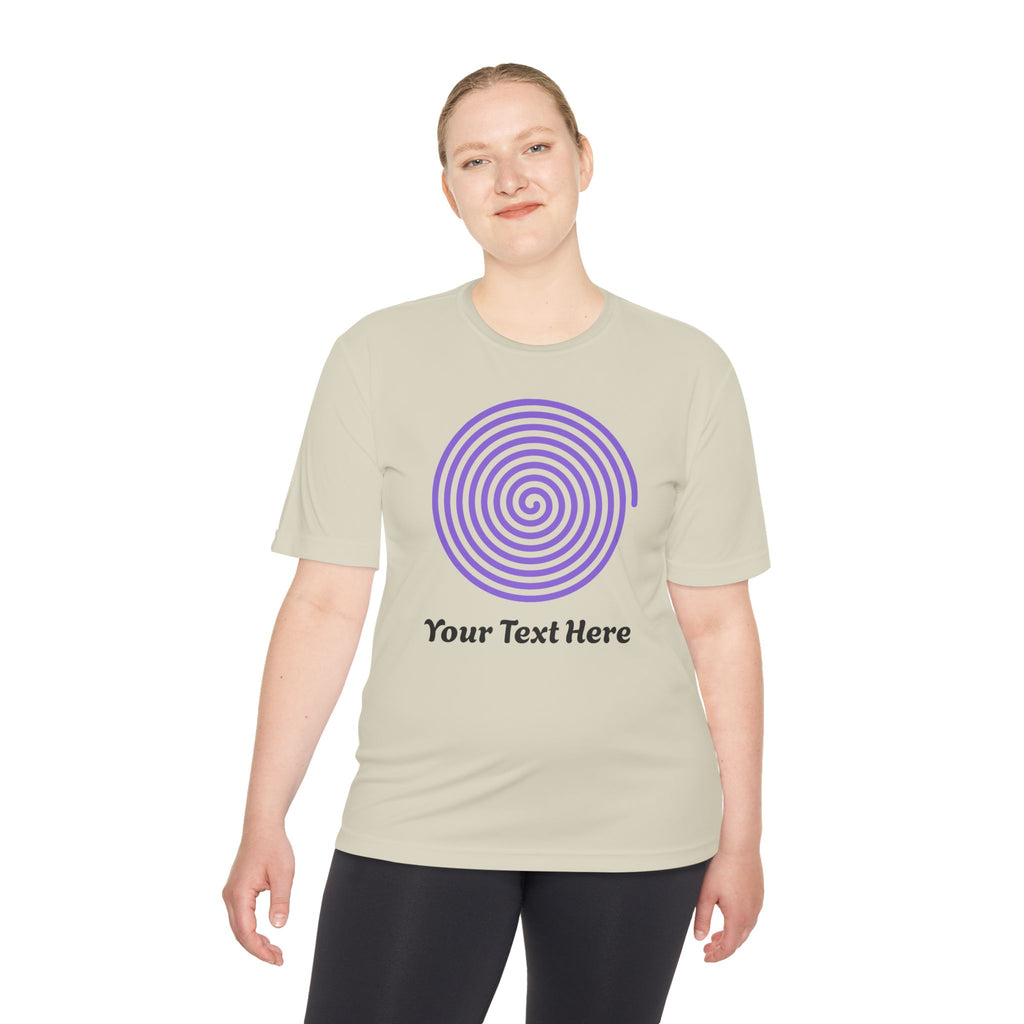 Hypnotic Spiral Tee – Customizable Purple Spiral T-Shirt