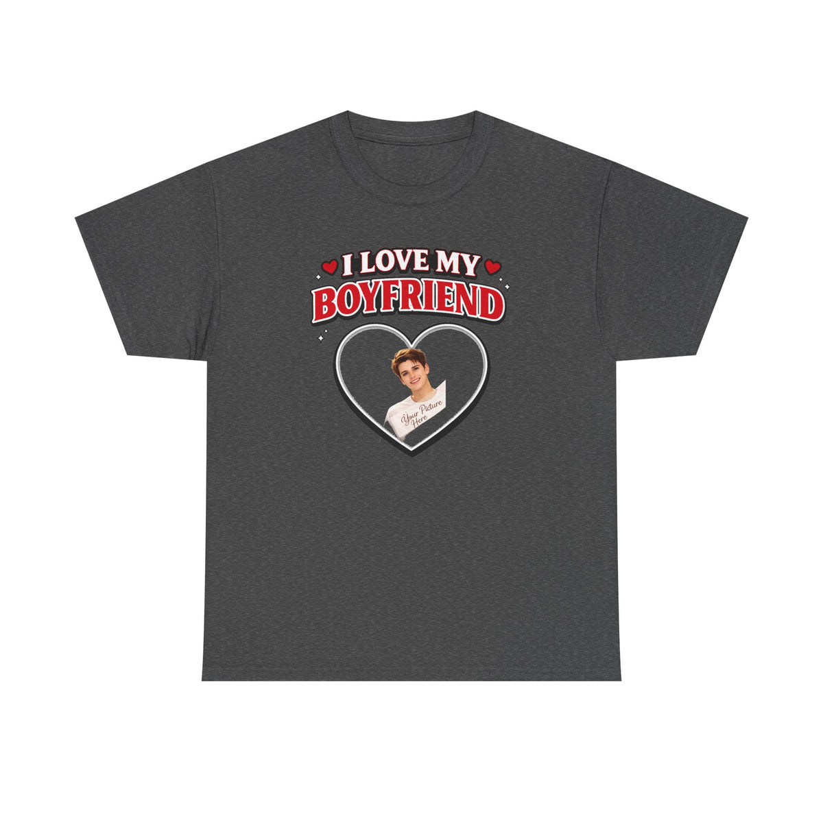 Custom Valentine Photo Tee — Personalized Couple Picture Shirt Gift