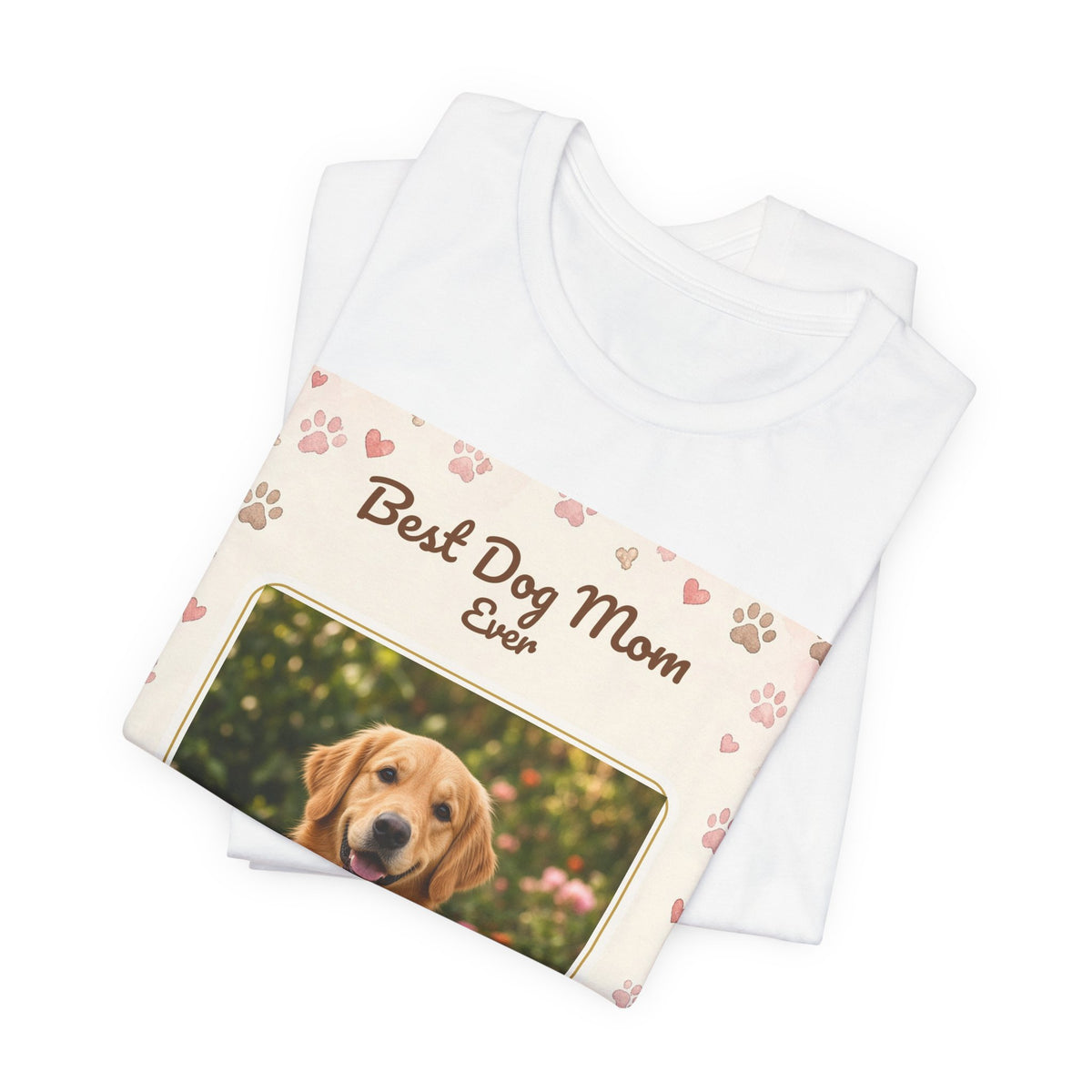 Best Dog Mom Ever Personalized Photo Tee – Custom Pet Lover Shirt