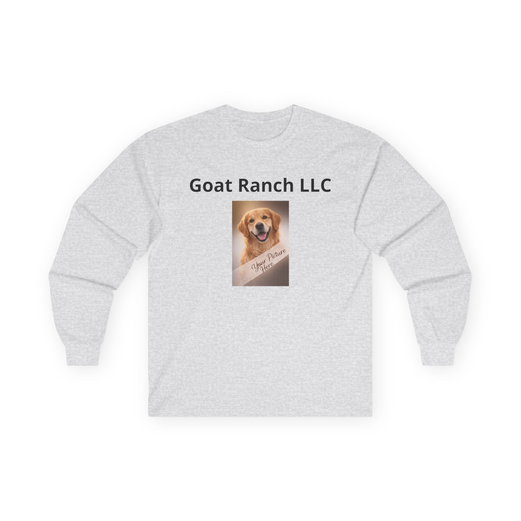 Your Text -- Long Sleeve Tee — Golden Retriever Photo Shirt