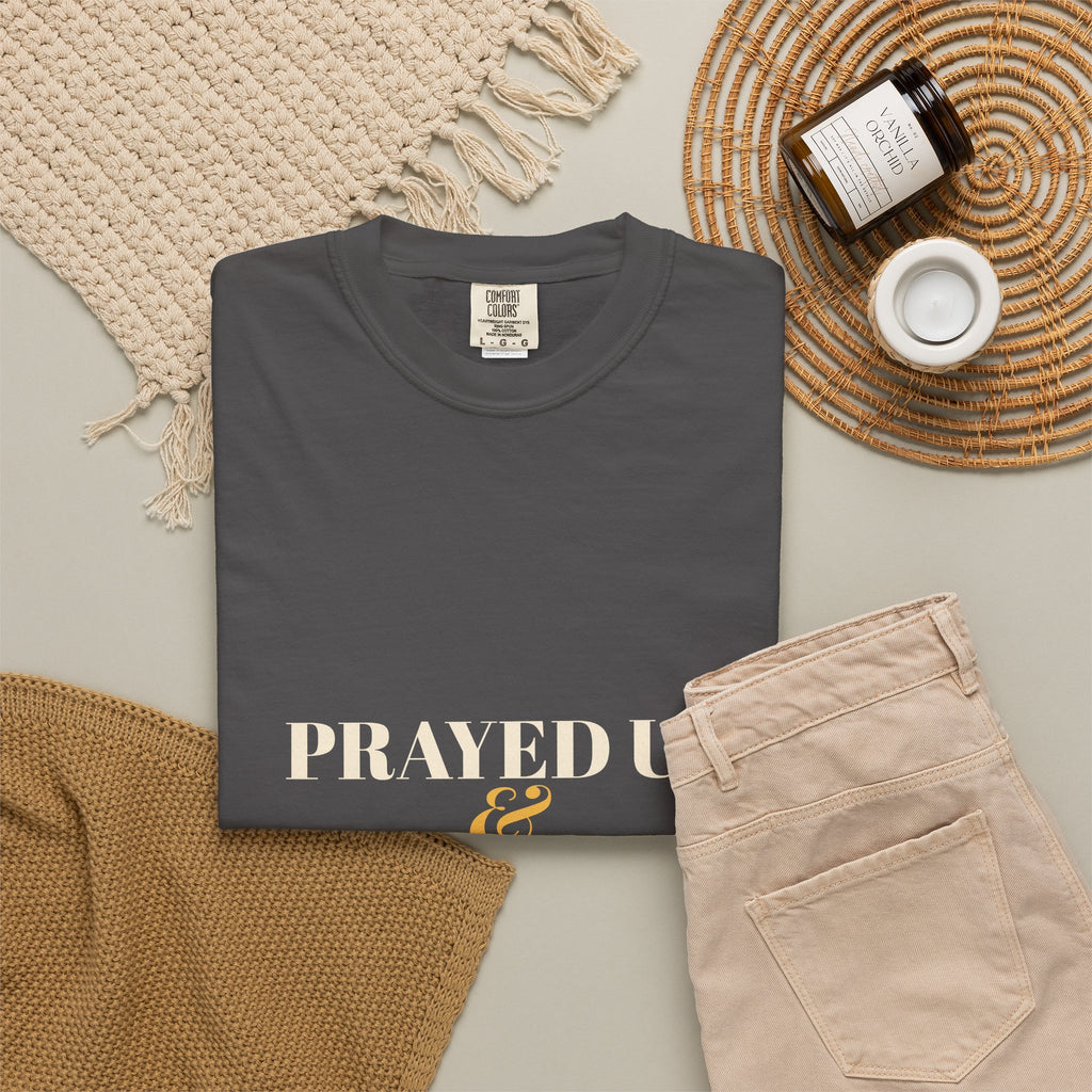 Prayed Up & Caffeinated Shirt — Funny Christian Coffee Tee