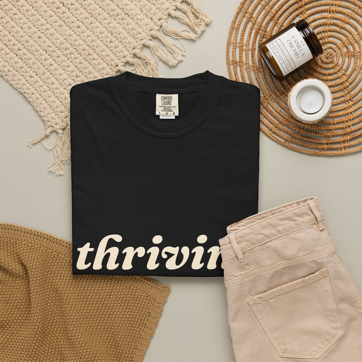 Thriving (Lying) Shirt — Funny Burnout Tee for Adults