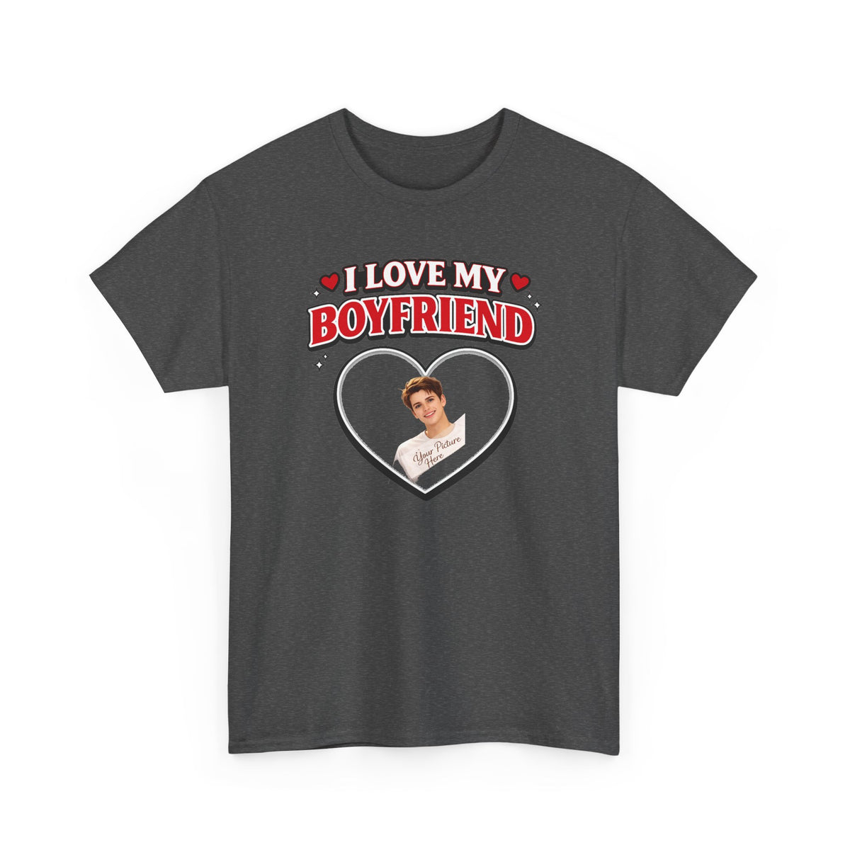 Custom Valentine Photo Tee — Personalized Couple Picture Shirt Gift