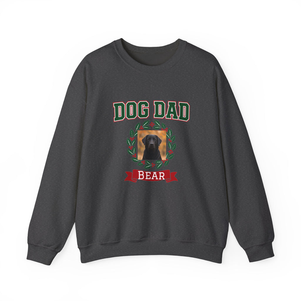 Dog Dad Personalized Sweatshirt – Custom Dog Photo & Name Crewneck