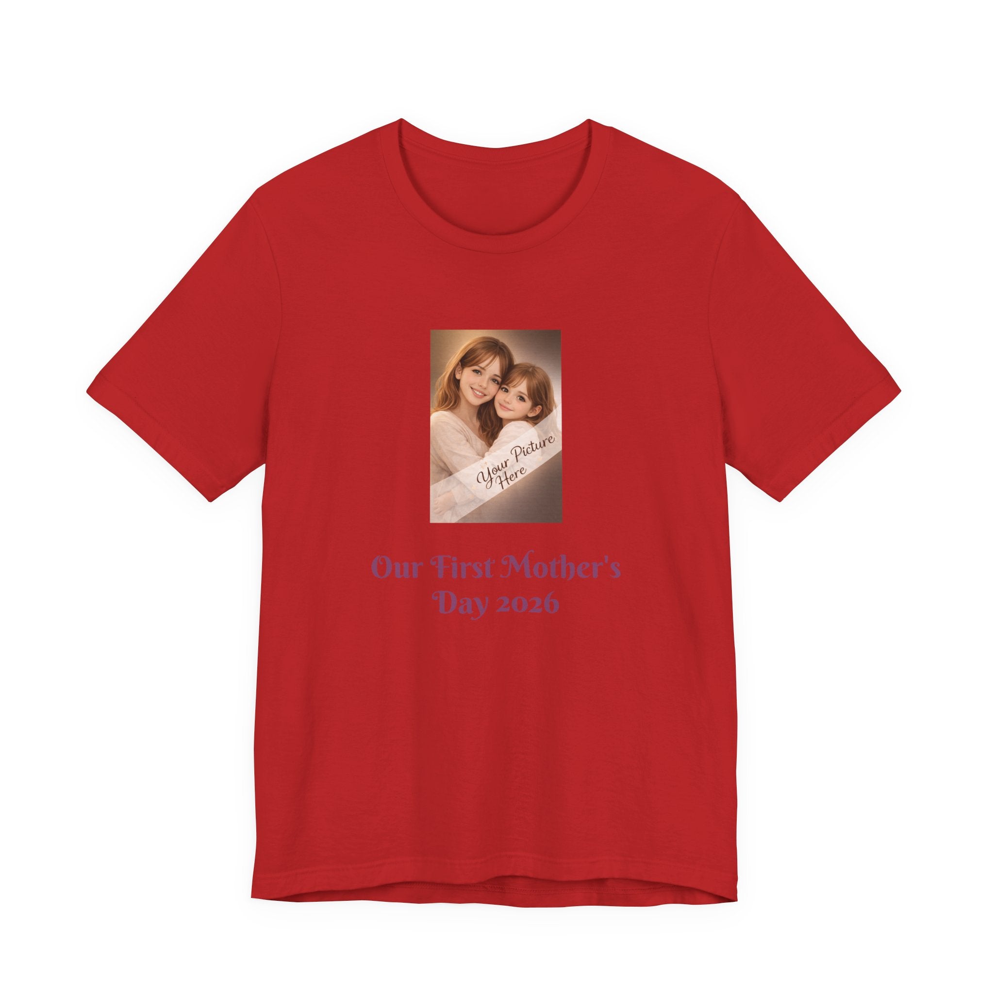 Our First Mother's Day Photo Tee — Personalized Floral Mother's Day T-Shirt