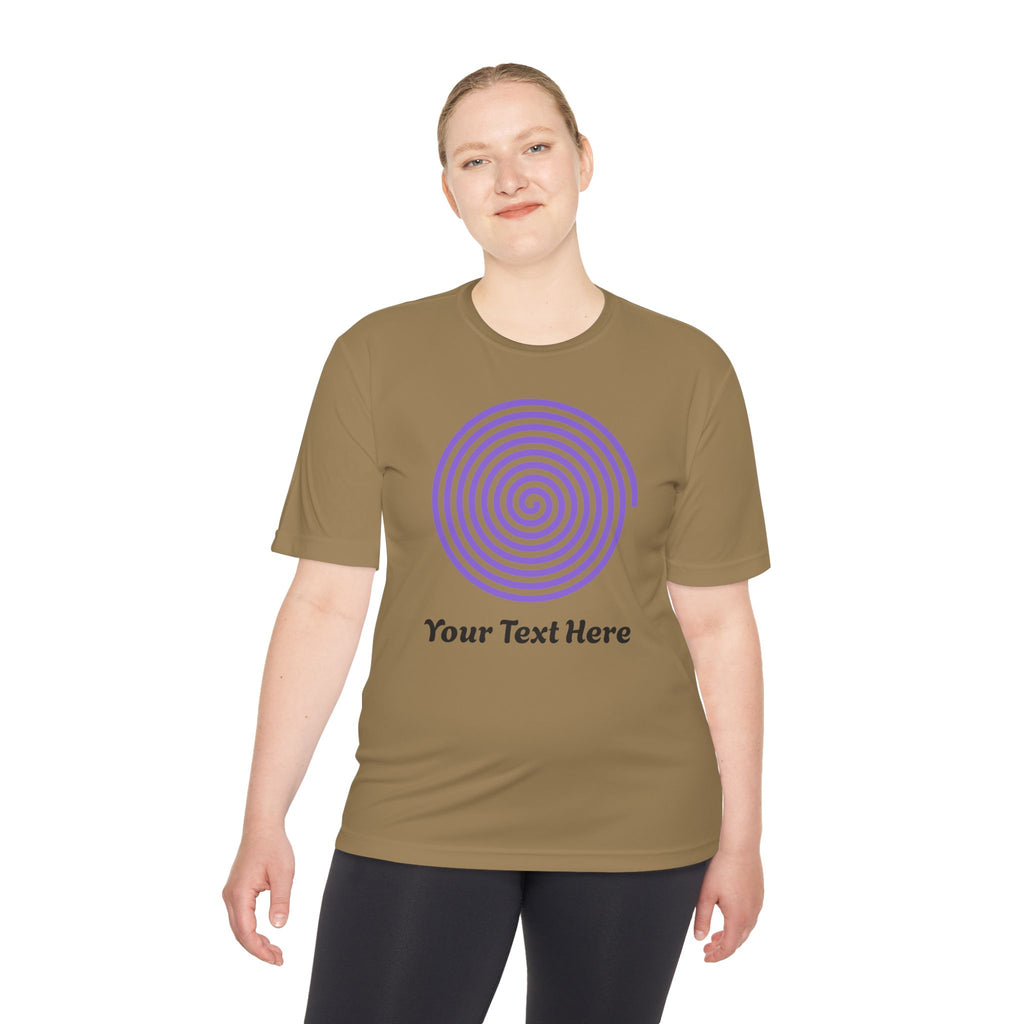 Hypnotic Spiral Tee – Customizable Purple Spiral T-Shirt