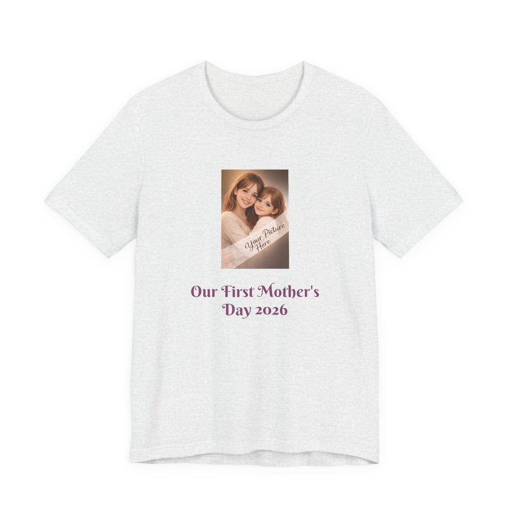 Our First Mother's Day Photo Tee — Personalized Floral Mother's Day T-Shirt