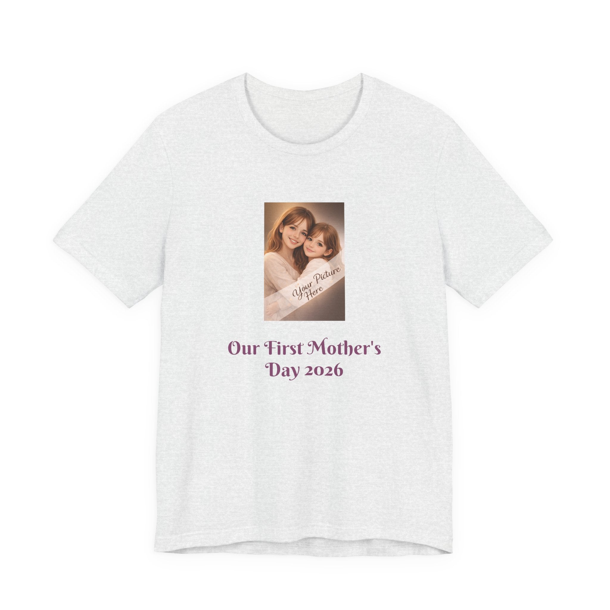 Our First Mother's Day Photo Tee — Personalized Floral Mother's Day T-Shirt