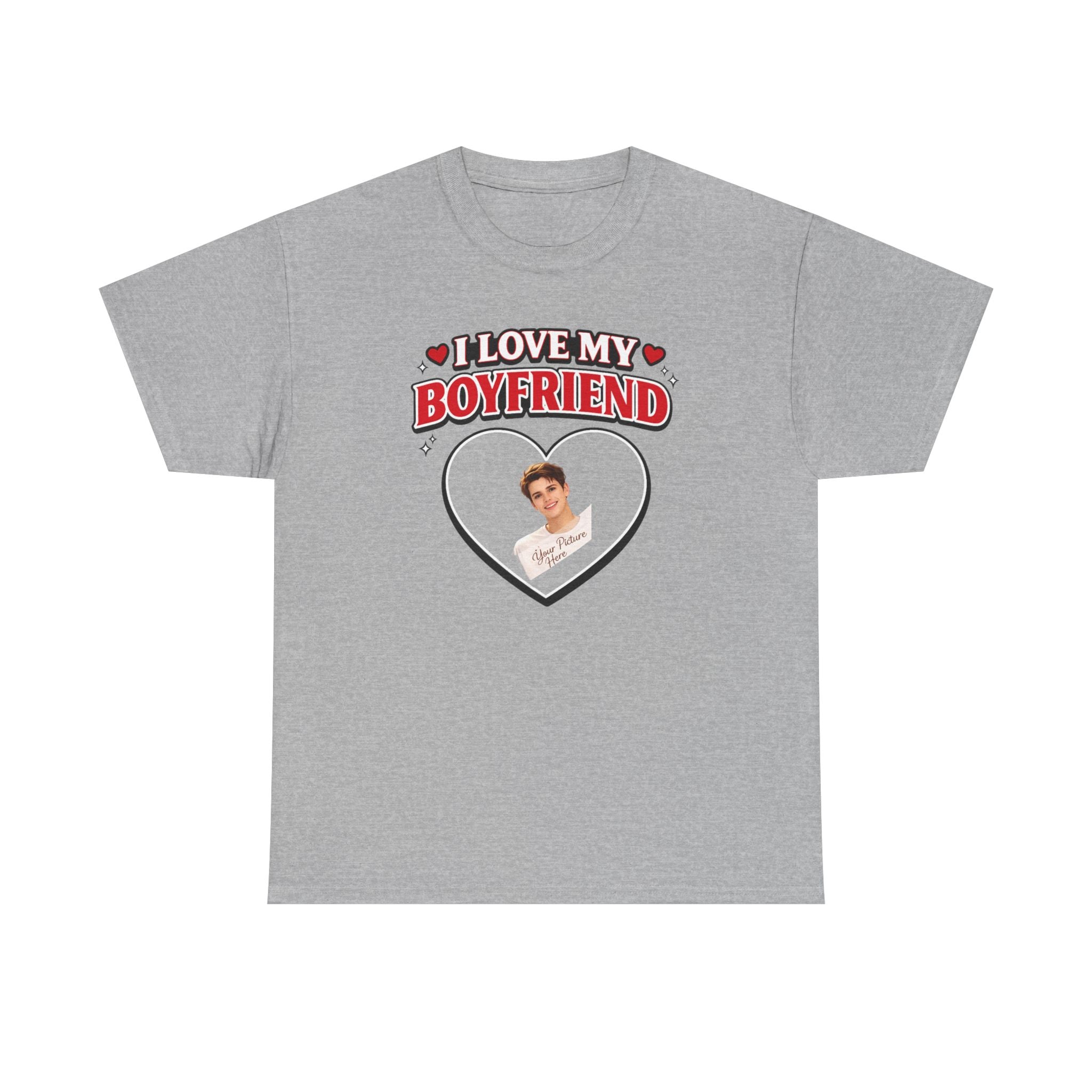 Valentine Day Gift - Unisex Heavy Cotton Tee - Add your own picture.