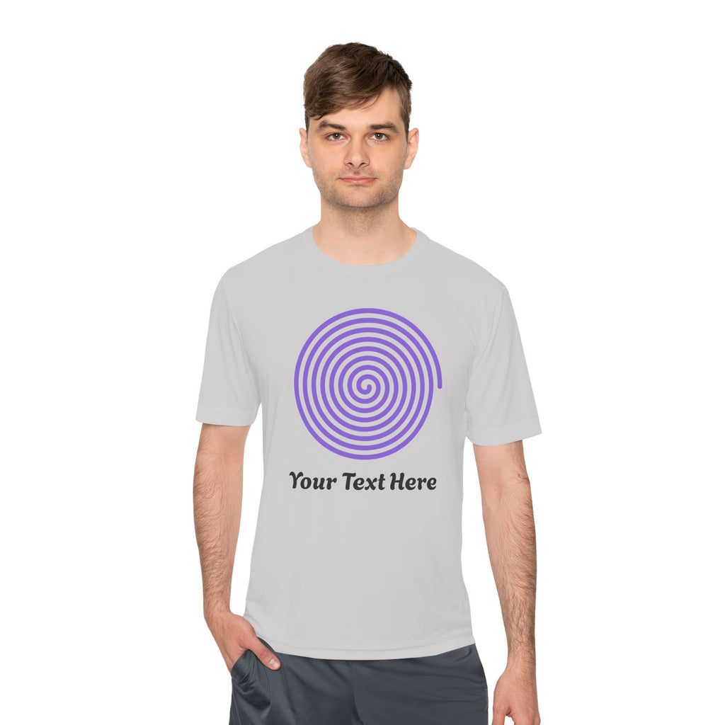 Hypnotic Spiral Tee – Customizable Purple Spiral T-Shirt