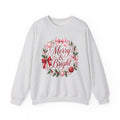 Merry and Bright Coquette Bow Sweatshirt — Pink Christmas Crewneck