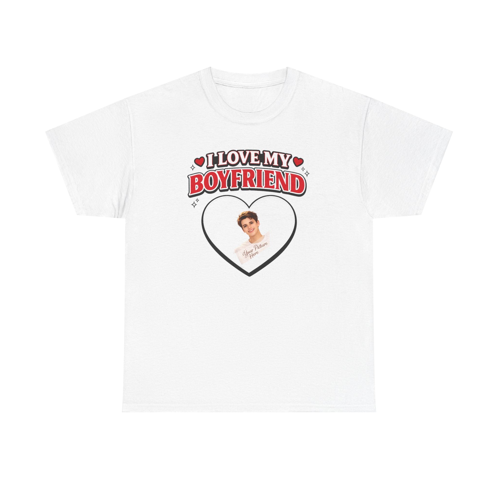 Valentine Day Gift - Unisex Heavy Cotton Tee - Add your own picture.
