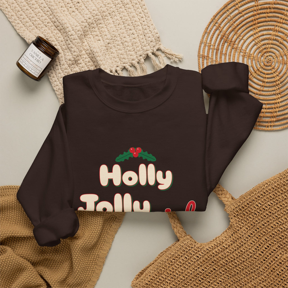 Holly Jolly-ish Sweatshirt — Funny Retro Christmas Crewneck