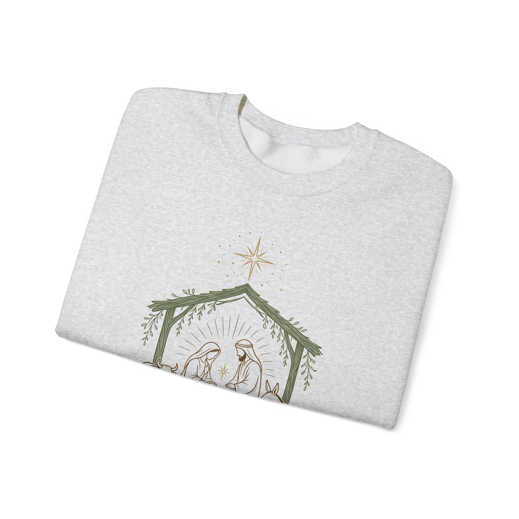 O Come Let Us Adore Him Sweatshirt — Christian Nativity Christmas Crewneck