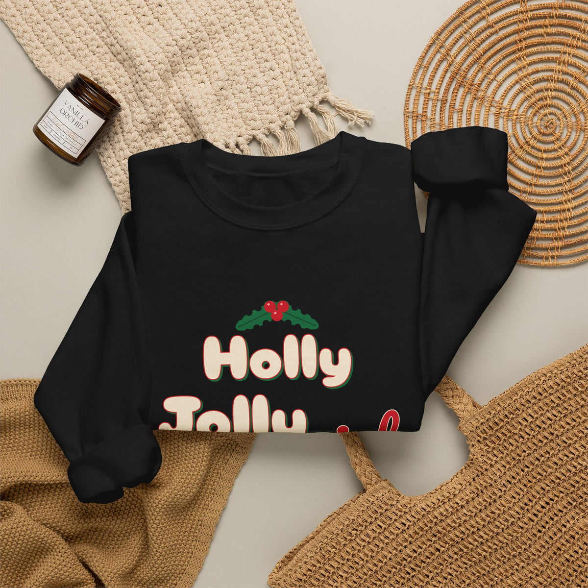 Holly Jolly-ish Sweatshirt — Funny Retro Christmas Crewneck