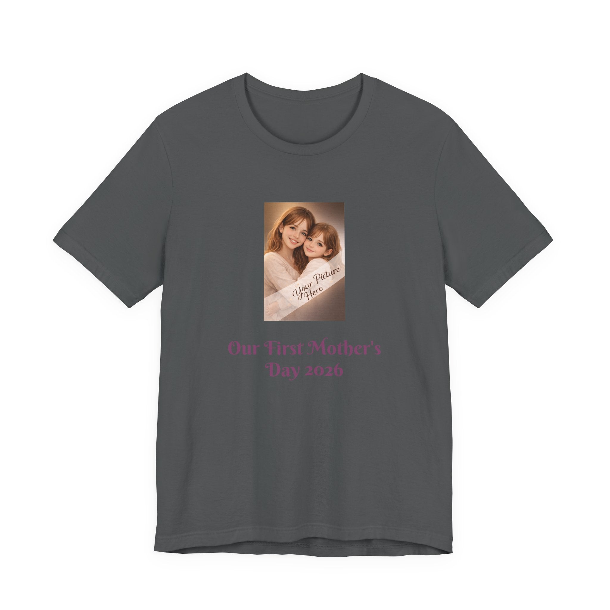 Our First Mother's Day Photo Tee — Personalized Floral Mother's Day T-Shirt
