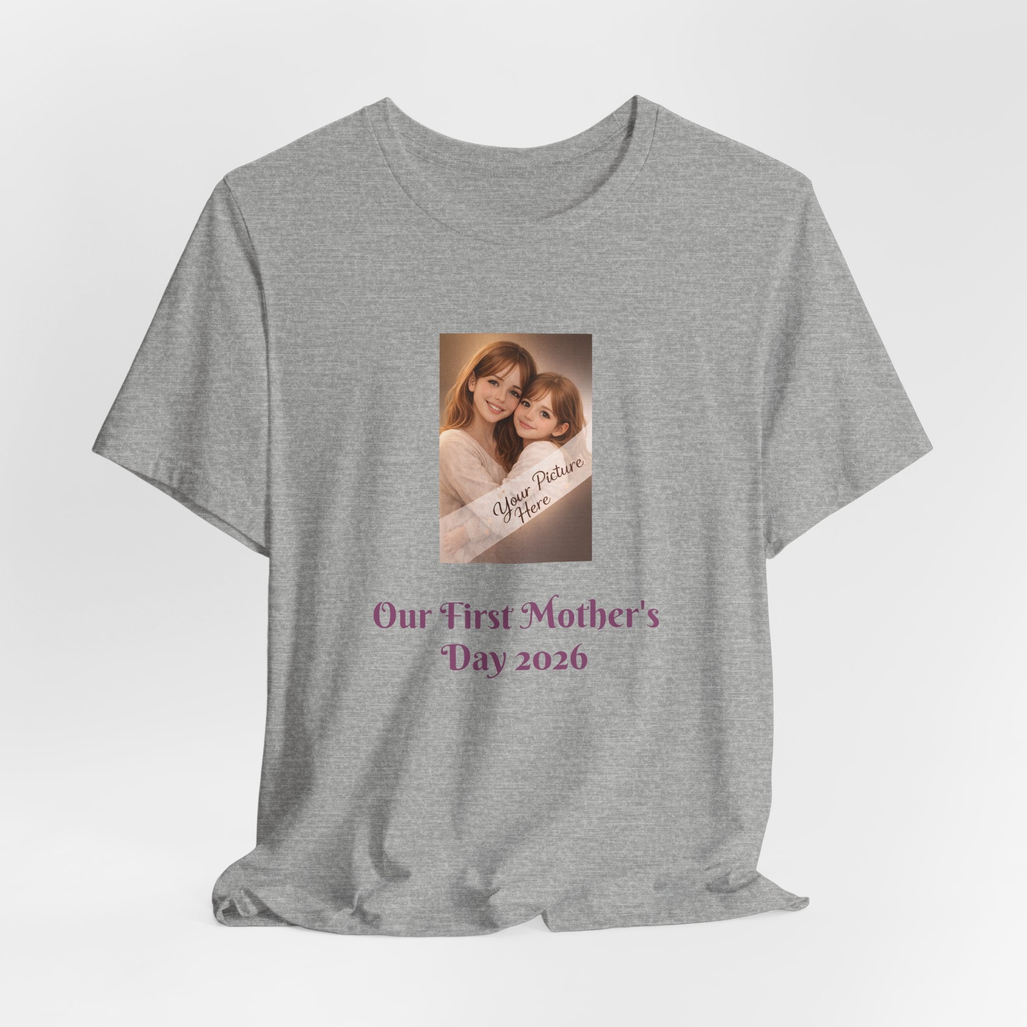 Our First Mother's Day Photo Tee — Personalized Floral Mother's Day T-Shirt