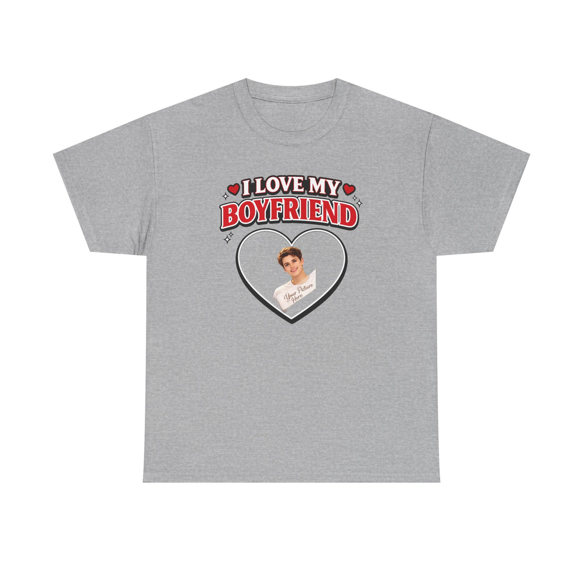 Custom Valentine Photo Tee — Personalized Couple Picture Shirt Gift