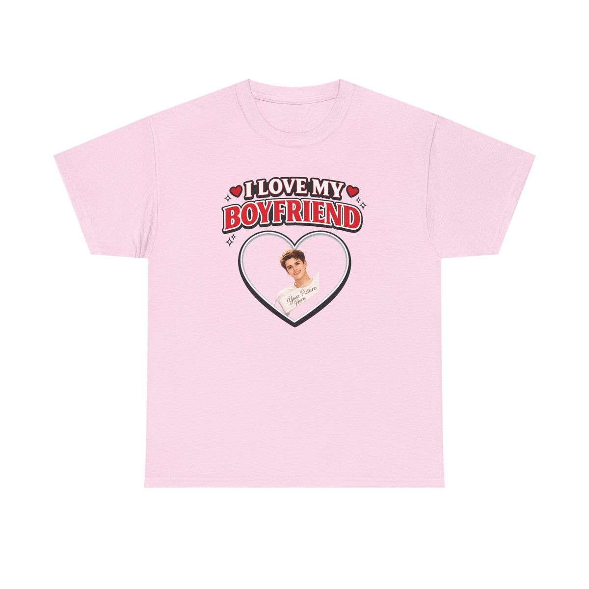 Custom Valentine Photo Tee — Personalized Couple Picture Shirt Gift