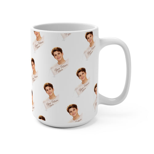 15oz Photo Face Mug — Personalized Funny Repeating Portrait Coffee Cup