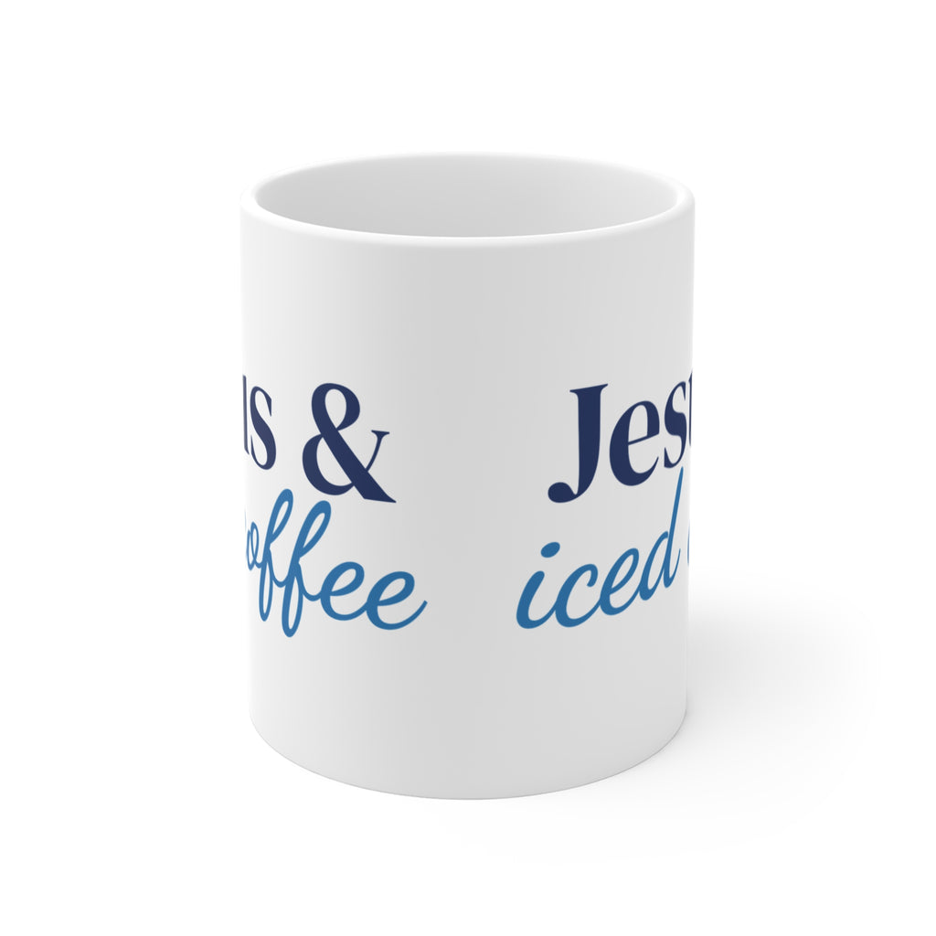 Jesus & Iced Coffee Mug — Funny Christian Coffee Cup 11oz