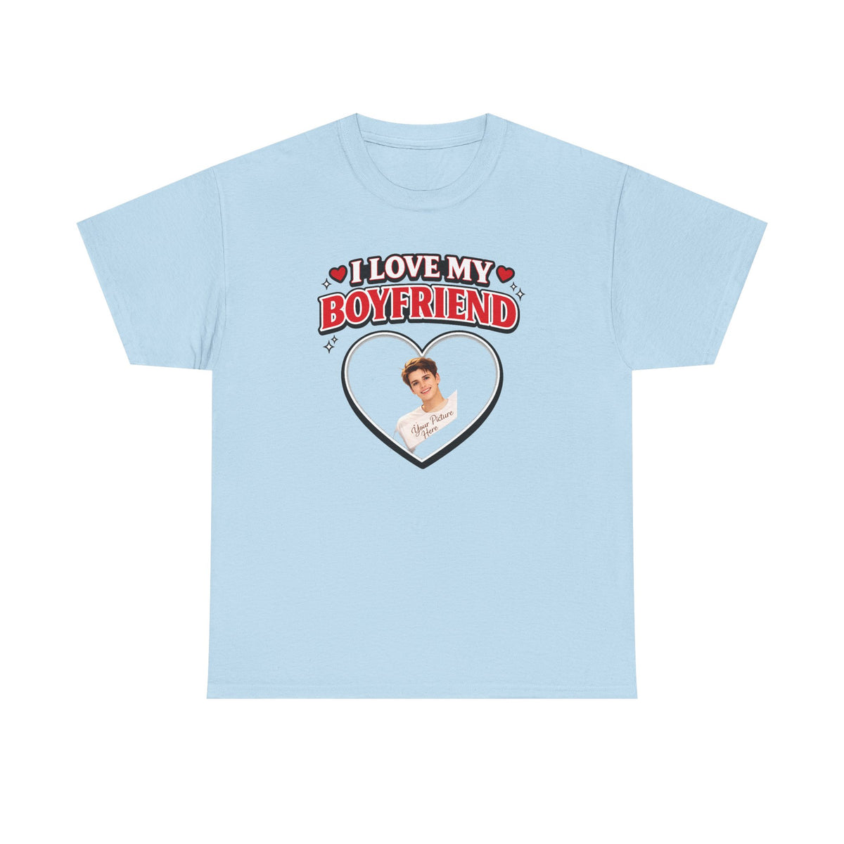 Custom Valentine Photo Tee — Personalized Couple Picture Shirt Gift