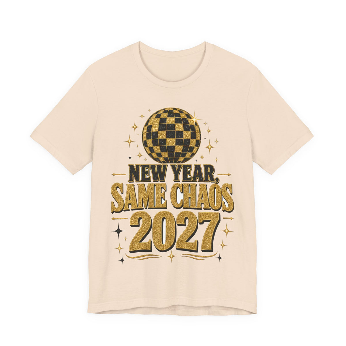 New Year Same Chaos 2027 Shirt — Funny Disco Ball New Years Eve Tee