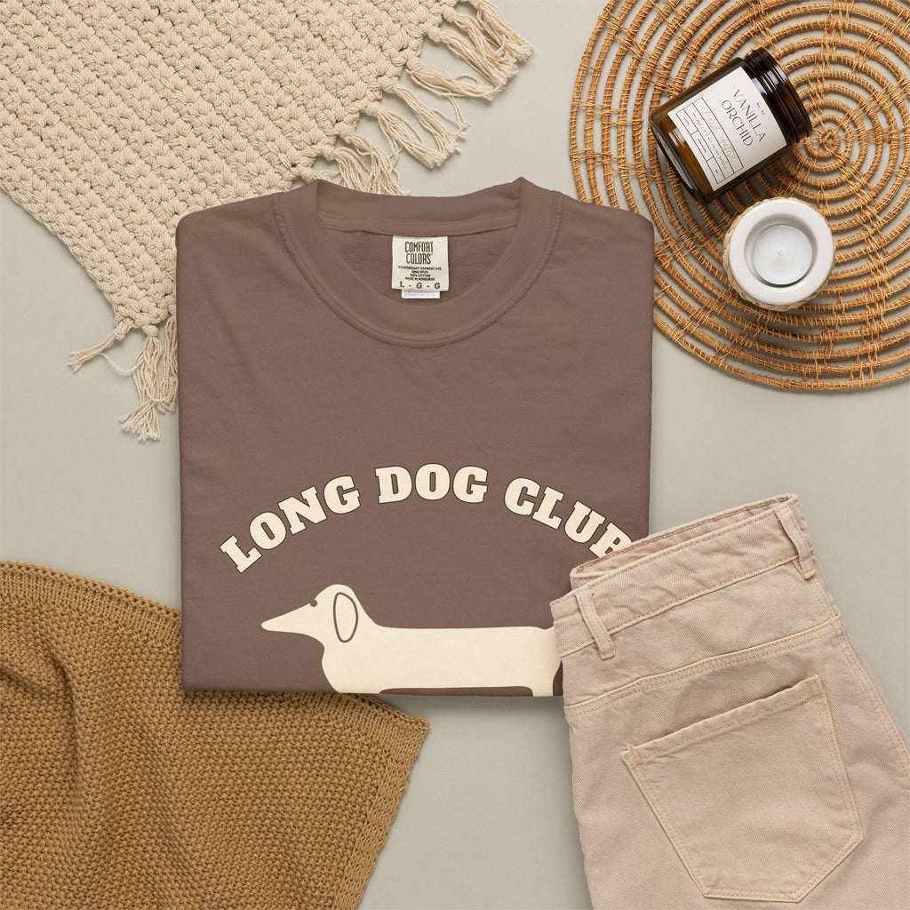 Long Dog Club Shirt — Retro Dachshund Mom & Dad Tee