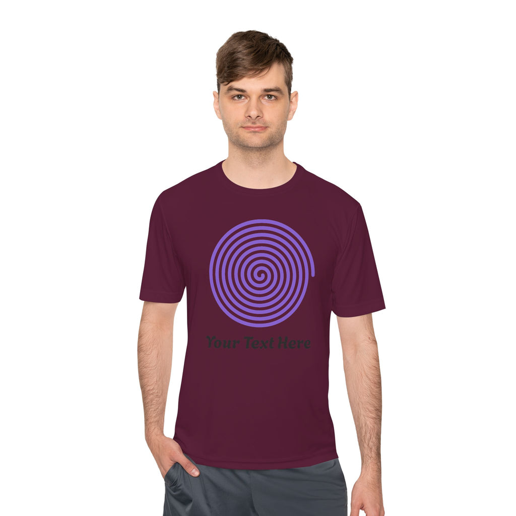 Hypnotic Spiral Tee – Customizable Purple Spiral T-Shirt