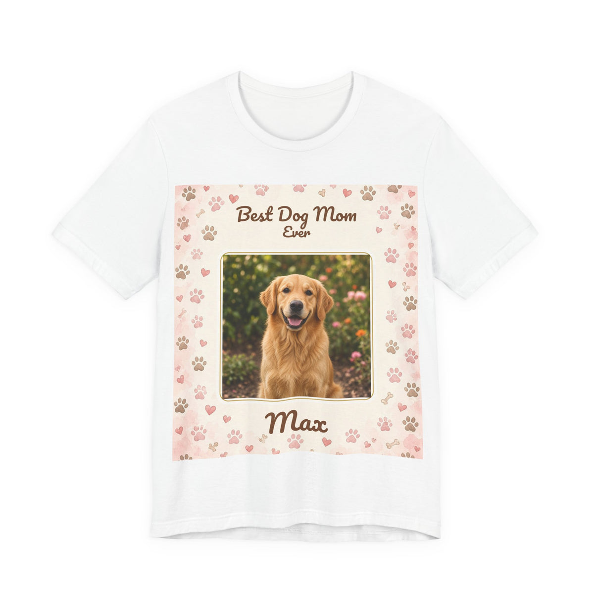 Best Dog Mom Ever Personalized Photo Tee – Custom Pet Lover Shirt