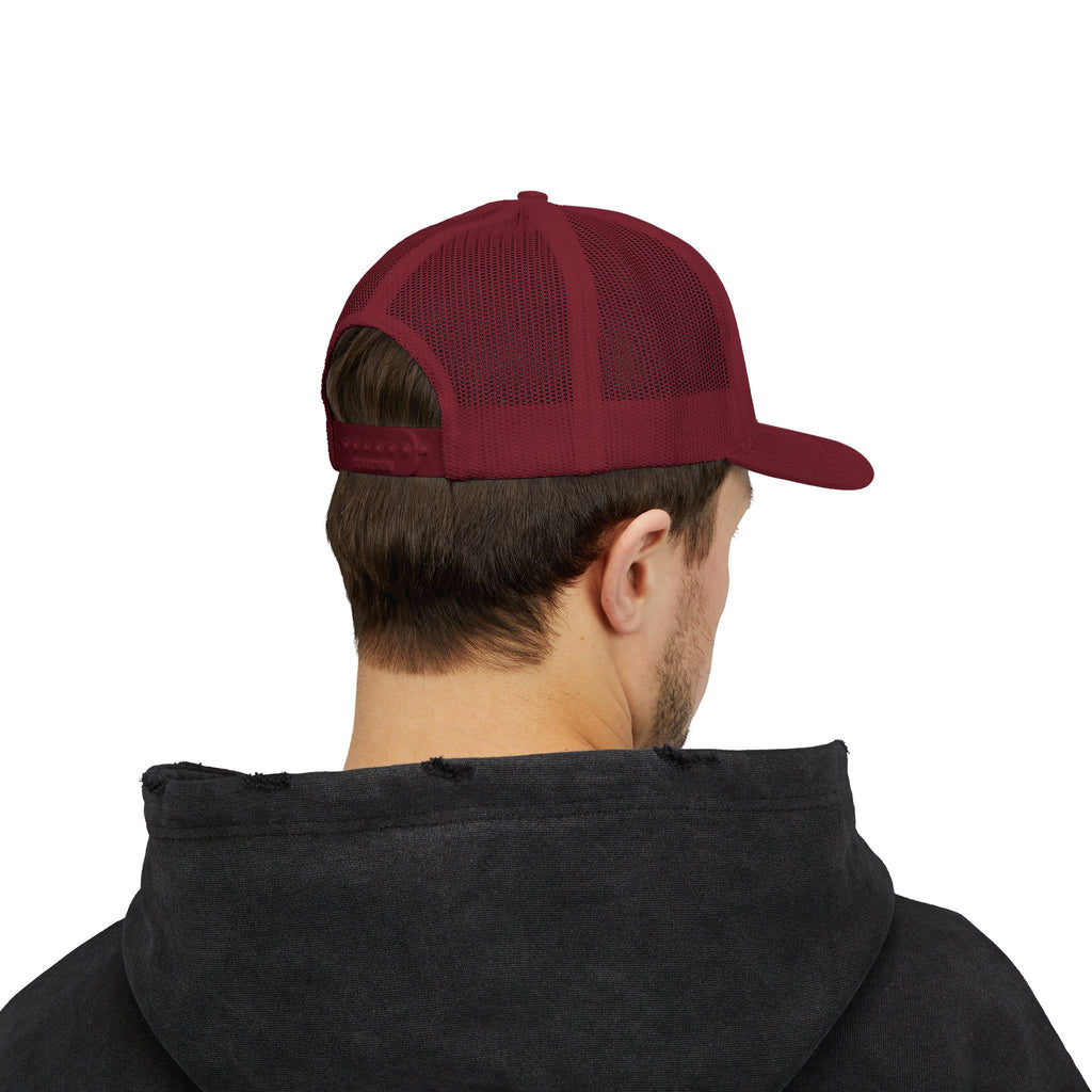 Mom Snapback Trucker Cap — Minimal Embroidered Mom Hat, Mother’s Day Gift