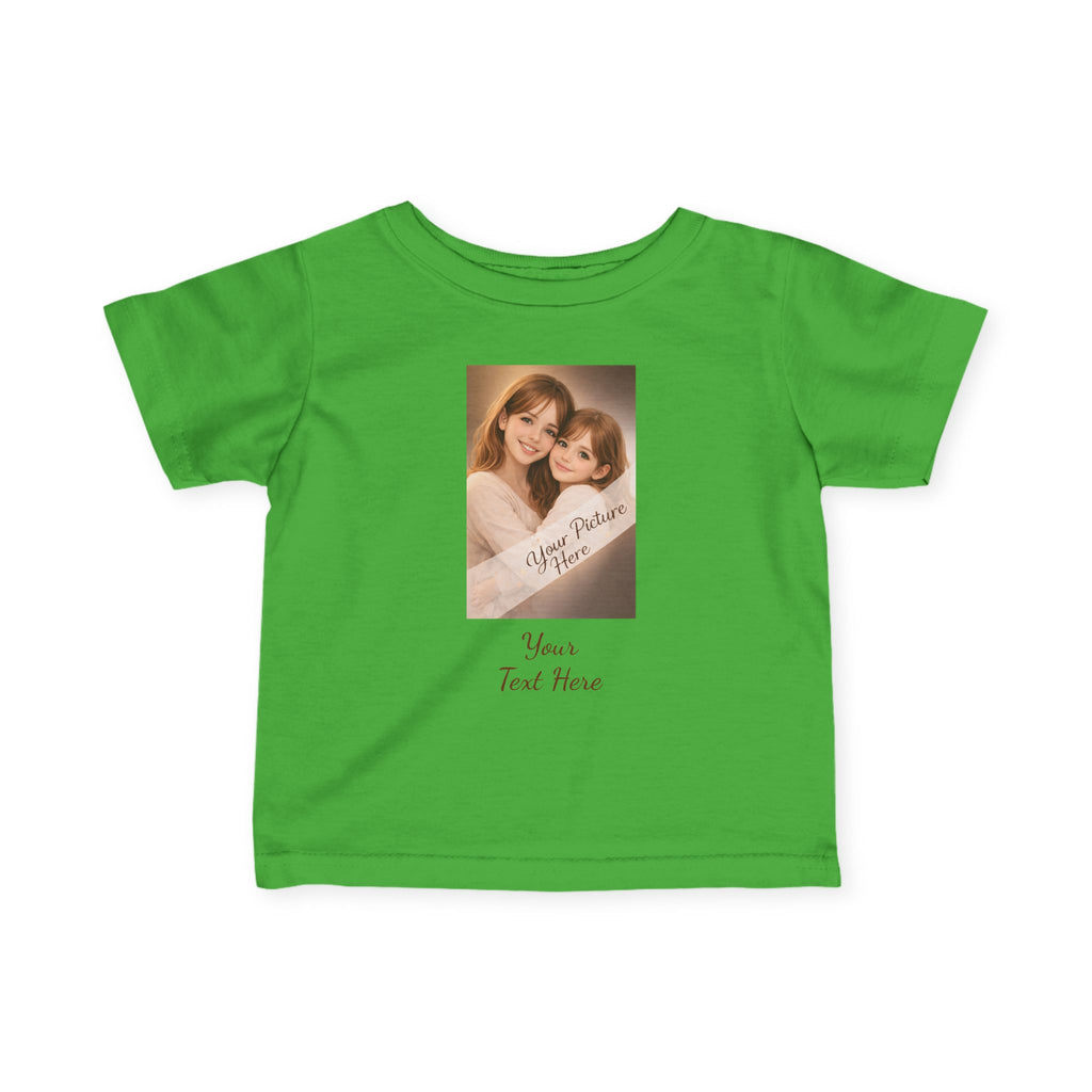 Infant Tee — "Our First Mother's Day" Floral Photo Baby Shirt