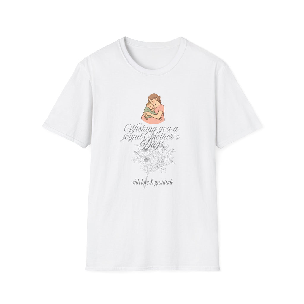 Mother’s Day T-Shirt – "Wishing you a joyful Mother’s Day" Floral Design