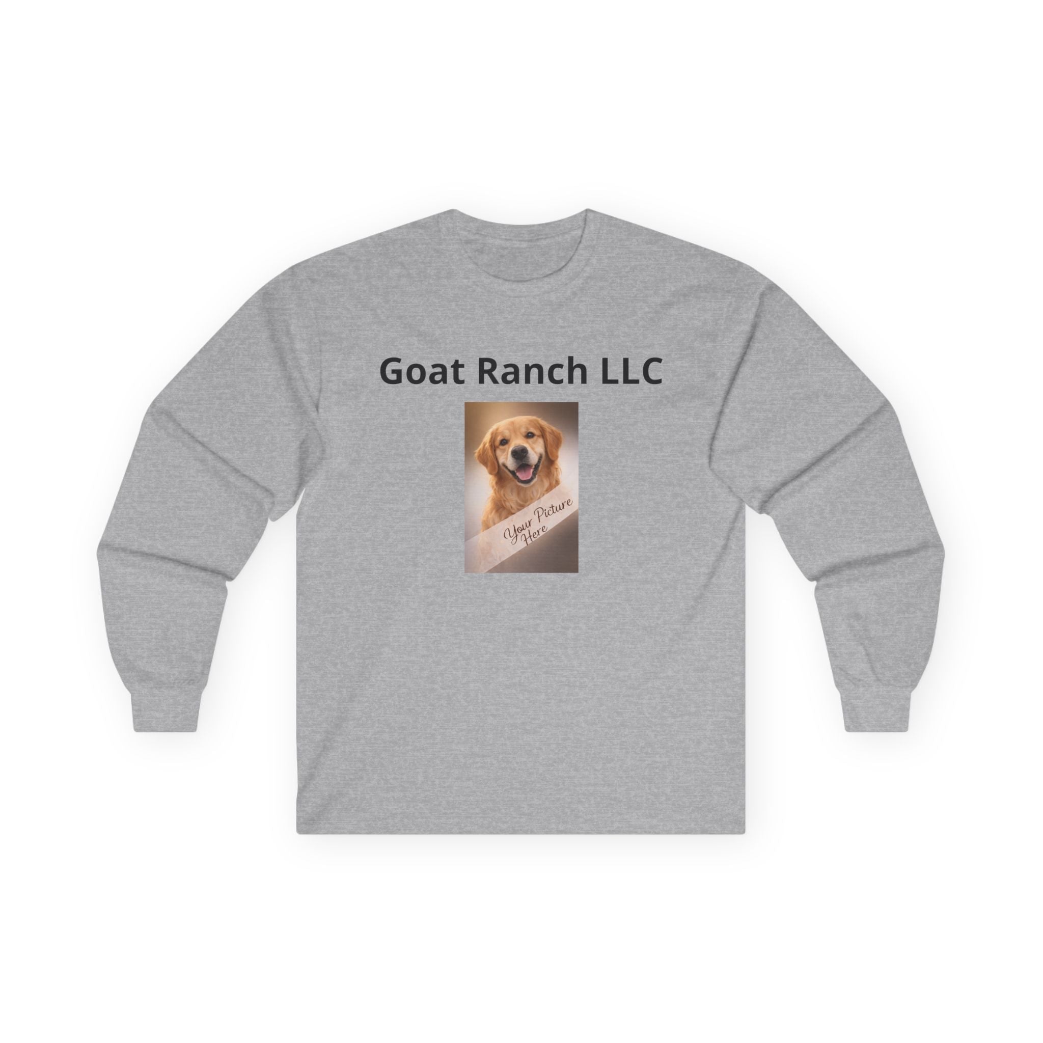 Your Text -- Long Sleeve Tee — Golden Retriever Photo Shirt