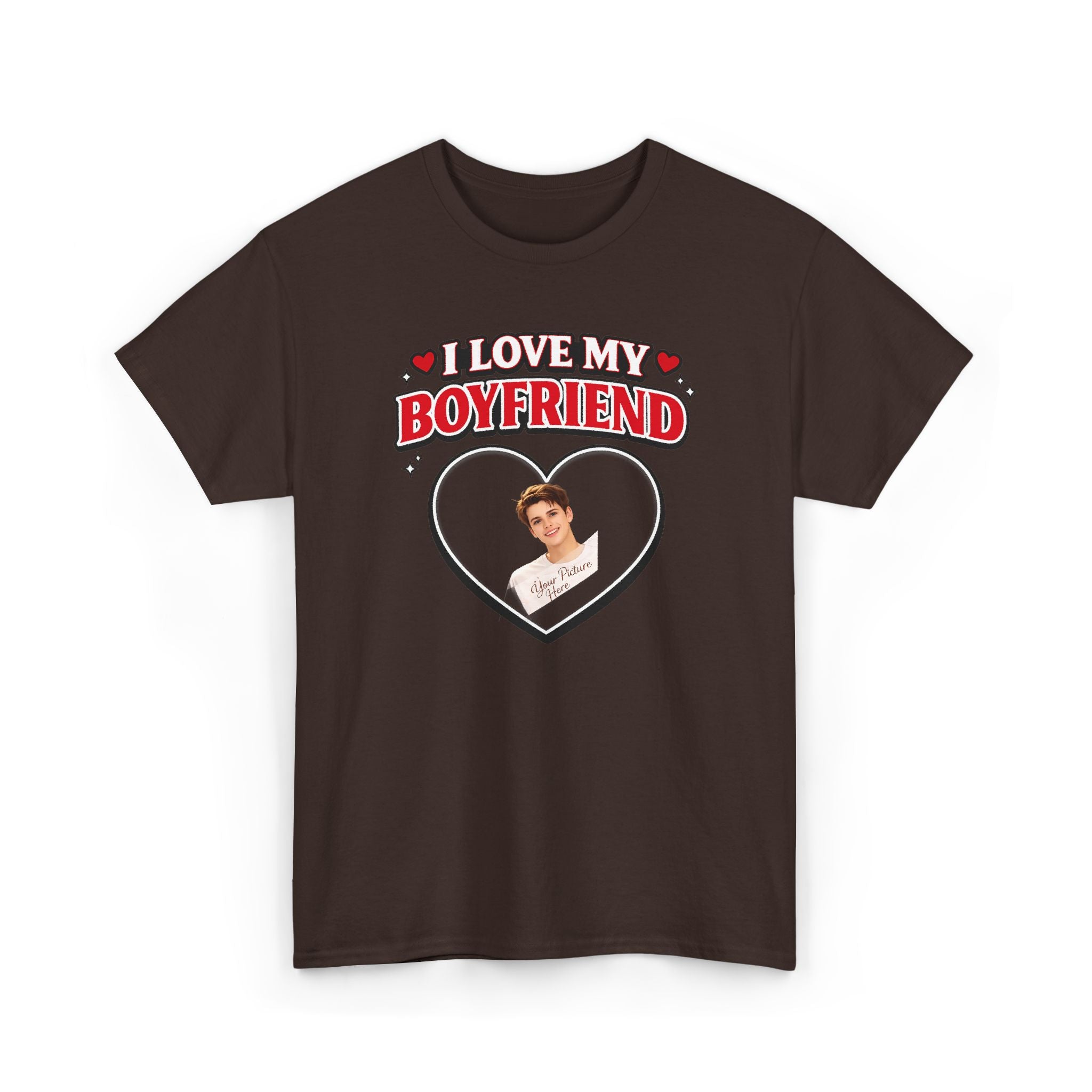Valentine Day Gift - Unisex Heavy Cotton Tee - Add your own picture.