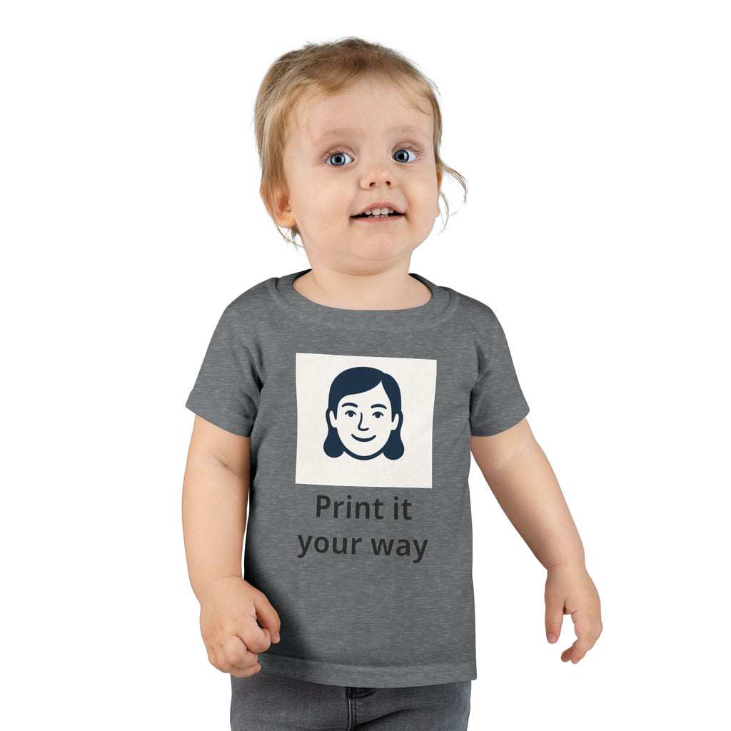 Toddler T-Shirt — Cute Customizable Face Print “Print it your way”
