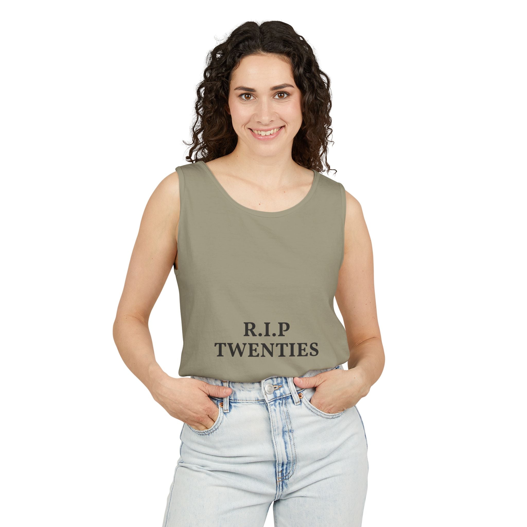 R.I.P. Twenties Tank Top — Funny 30th Birthday Retirement of Your 20s Tee