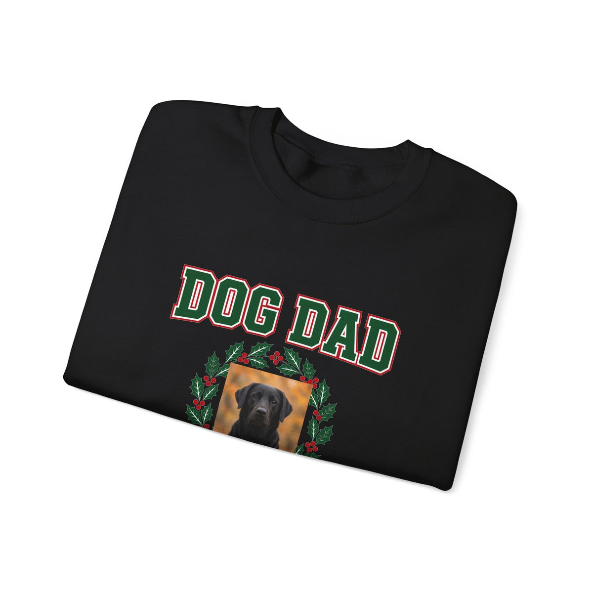 Dog Dad Personalized Sweatshirt – Custom Dog Photo & Name Crewneck