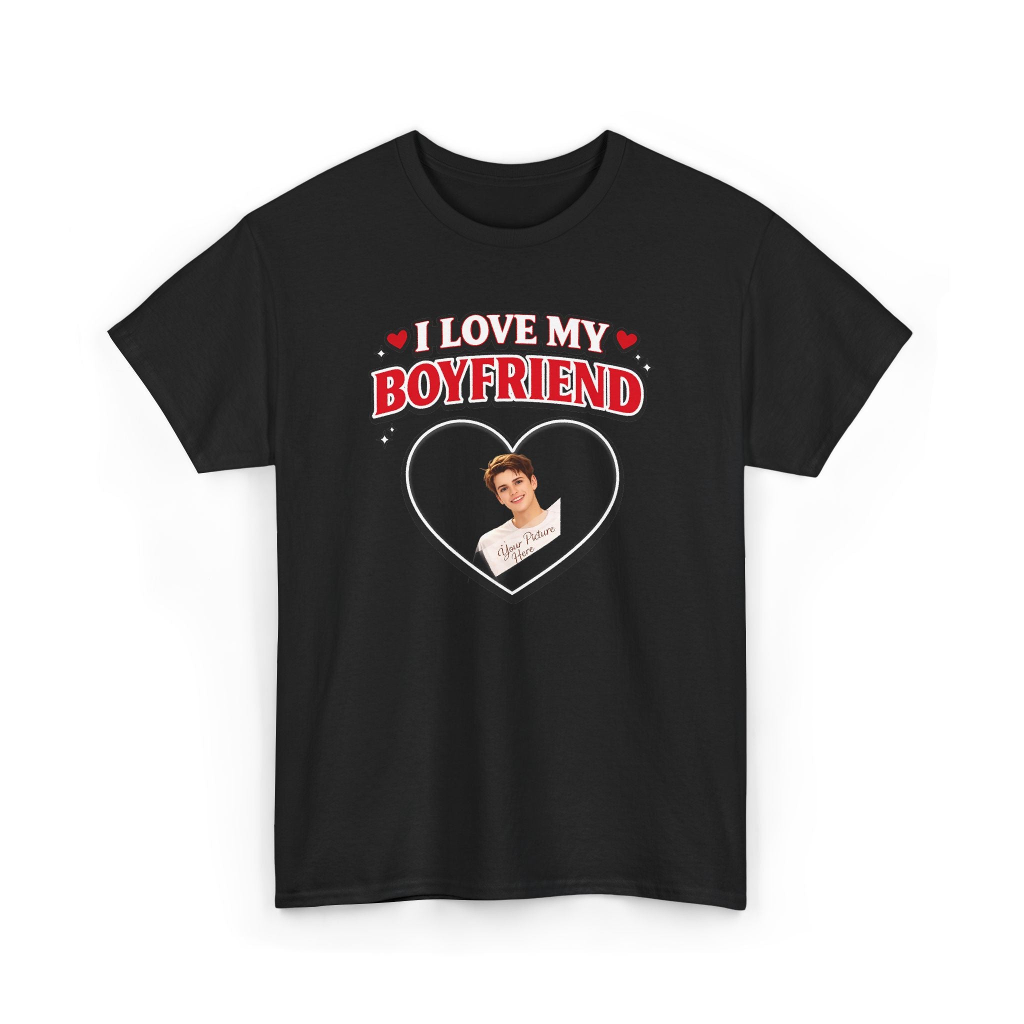 Valentine Day Gift - Unisex Heavy Cotton Tee - Add your own picture.