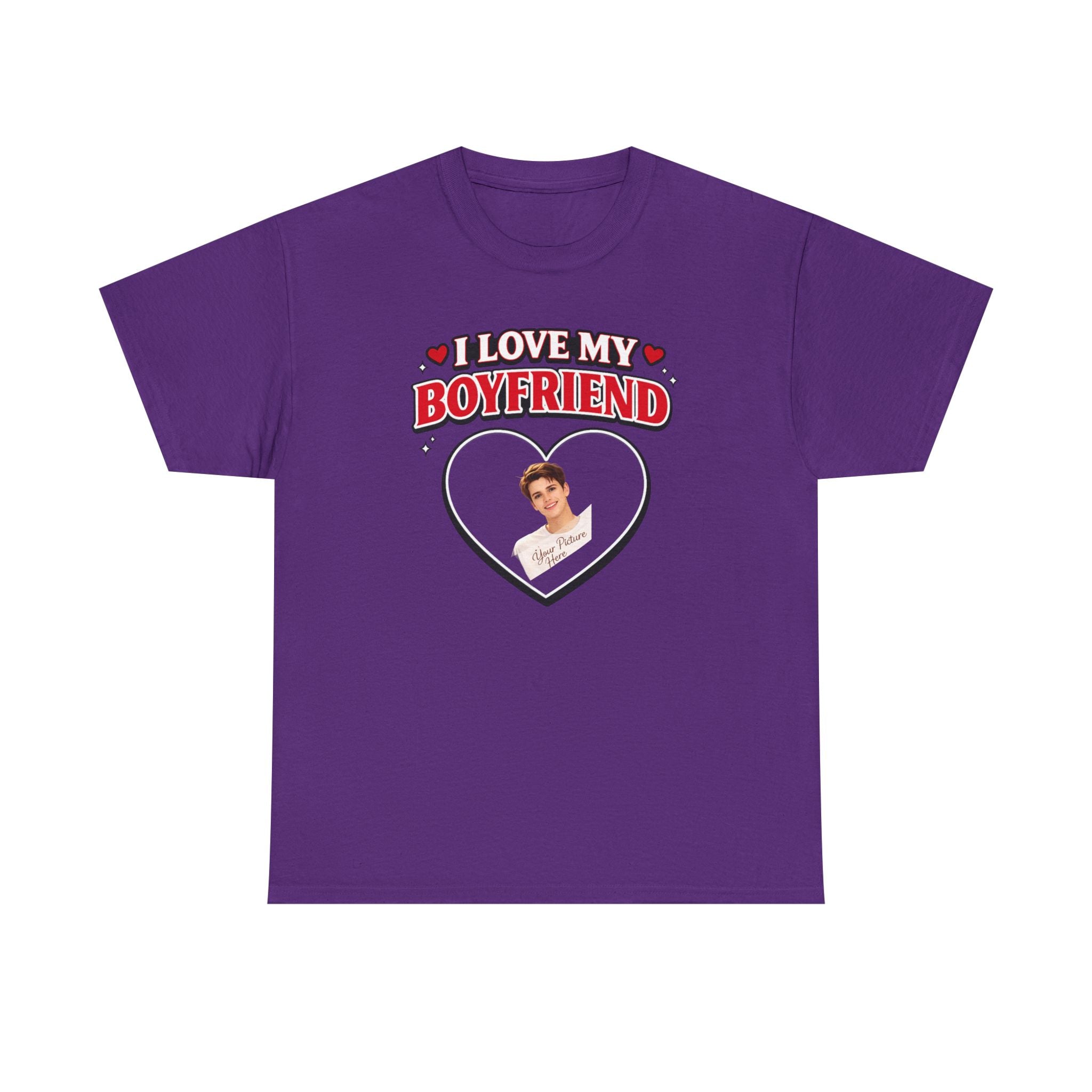 Valentine Day Gift - Unisex Heavy Cotton Tee - Add your own picture.