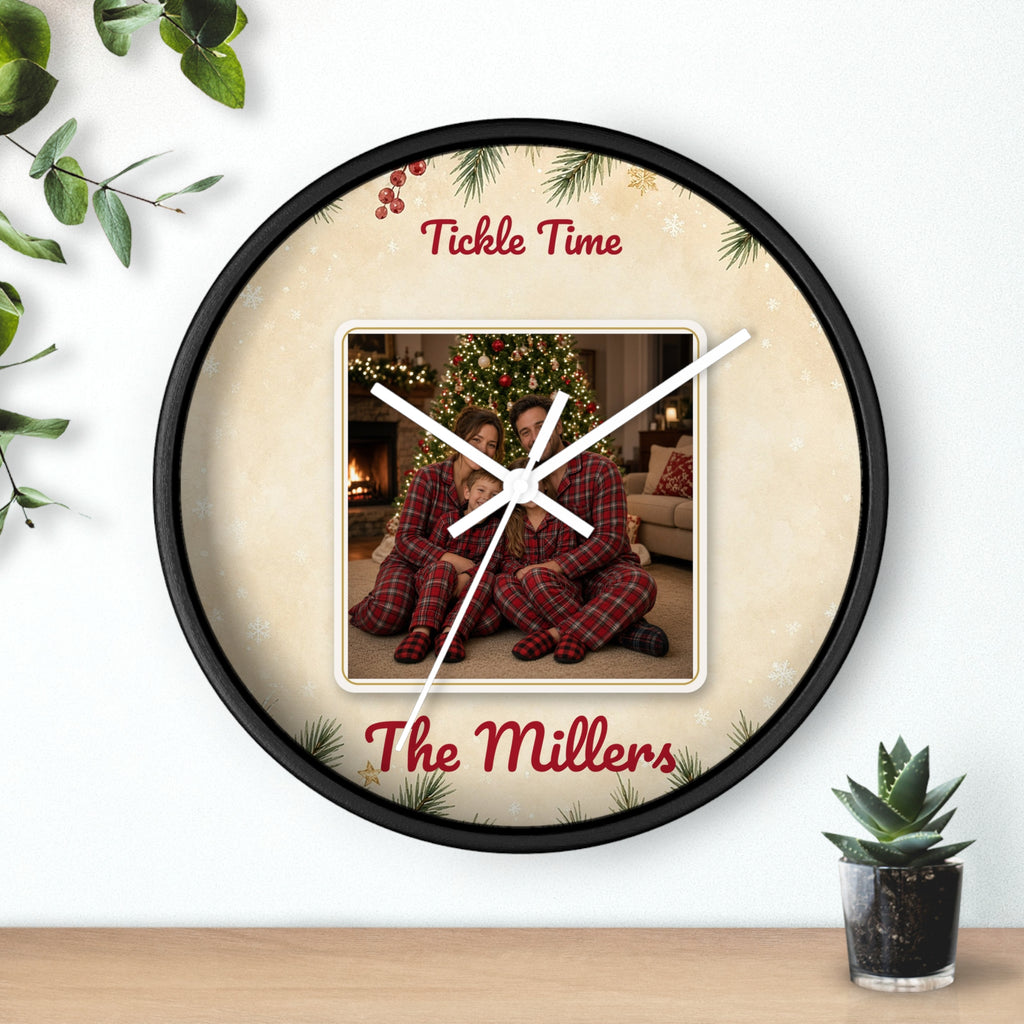 Personalized Photo Wall Clock — Custom Kids Face Clock Gift