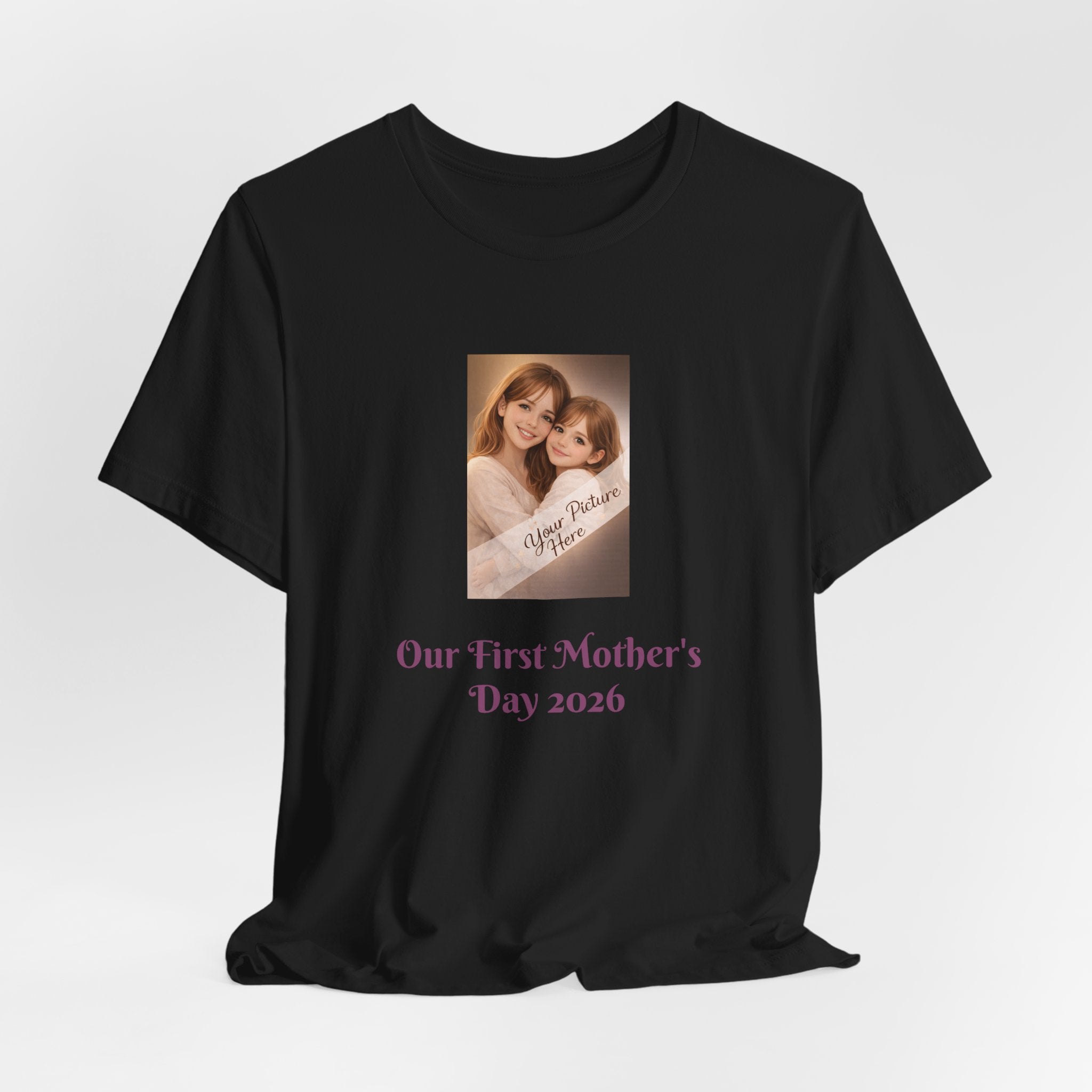Our First Mother's Day Photo Tee — Personalized Floral Mother's Day T-Shirt