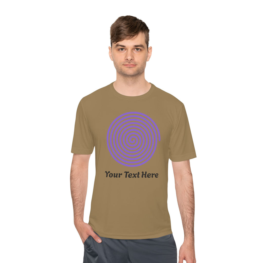 Hypnotic Spiral Tee – Customizable Purple Spiral T-Shirt