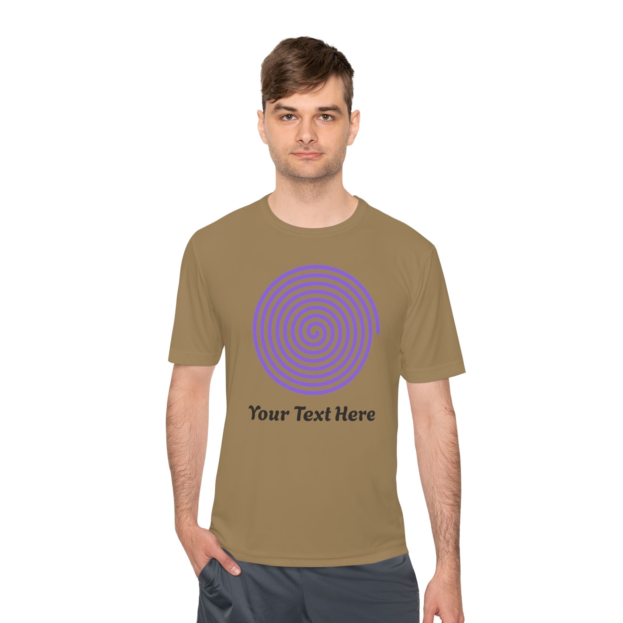 Hypnotic Spiral Tee – Customizable Purple Spiral T-Shirt