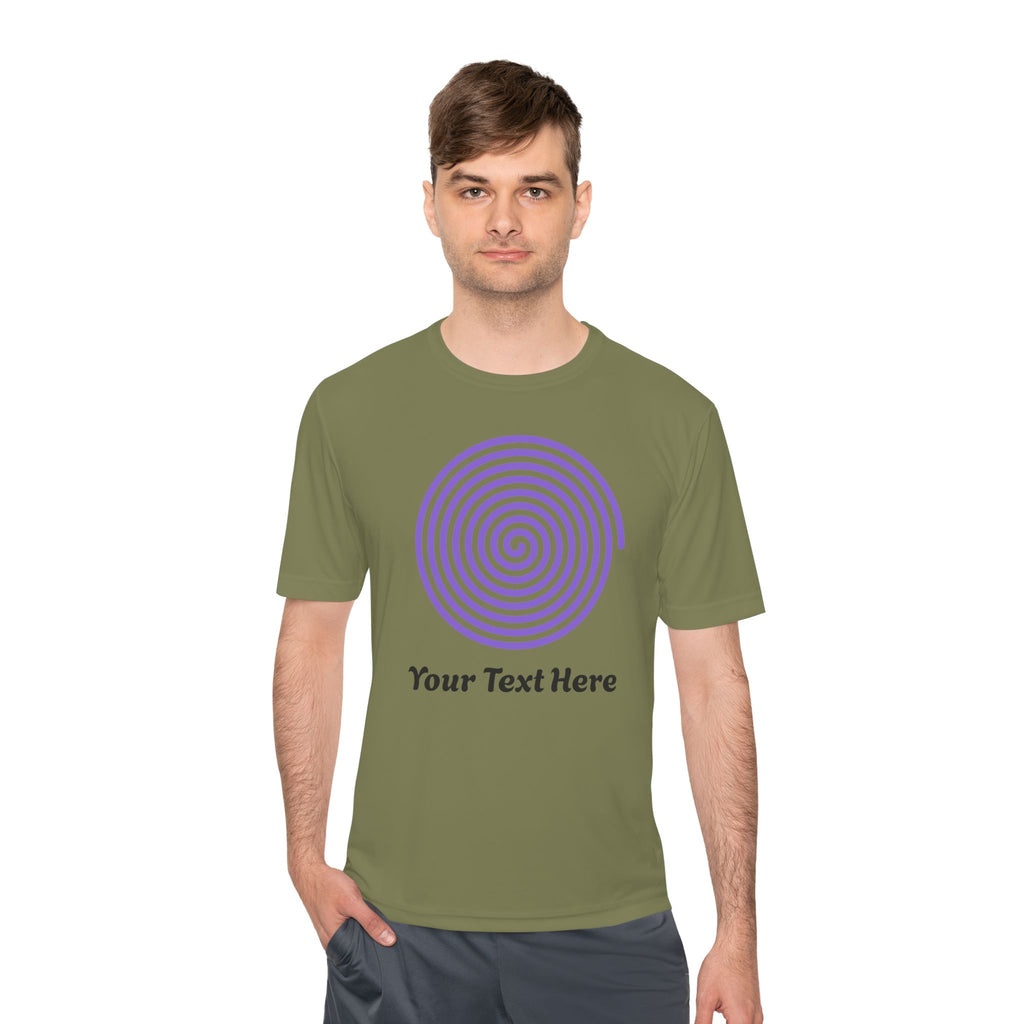 Hypnotic Spiral Tee – Customizable Purple Spiral T-Shirt