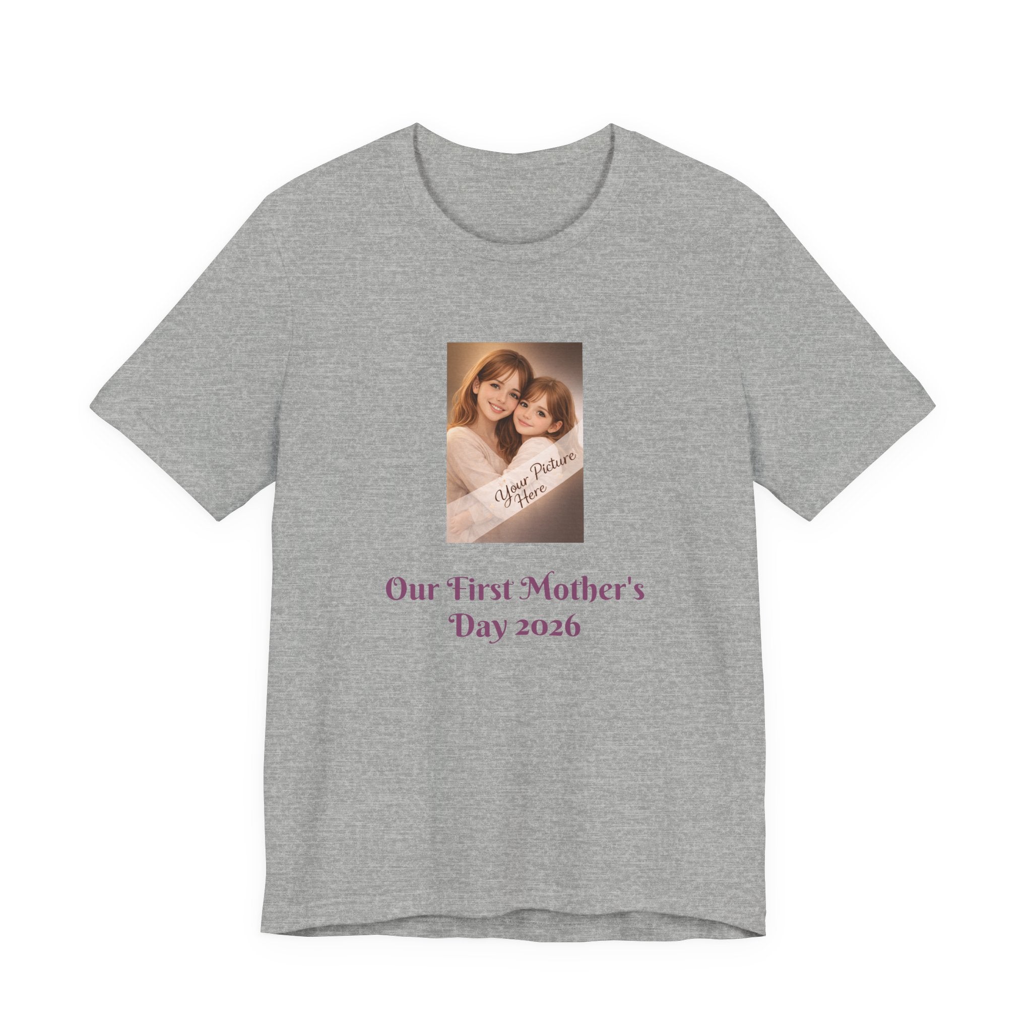 Our First Mother's Day Photo Tee — Personalized Floral Mother's Day T-Shirt