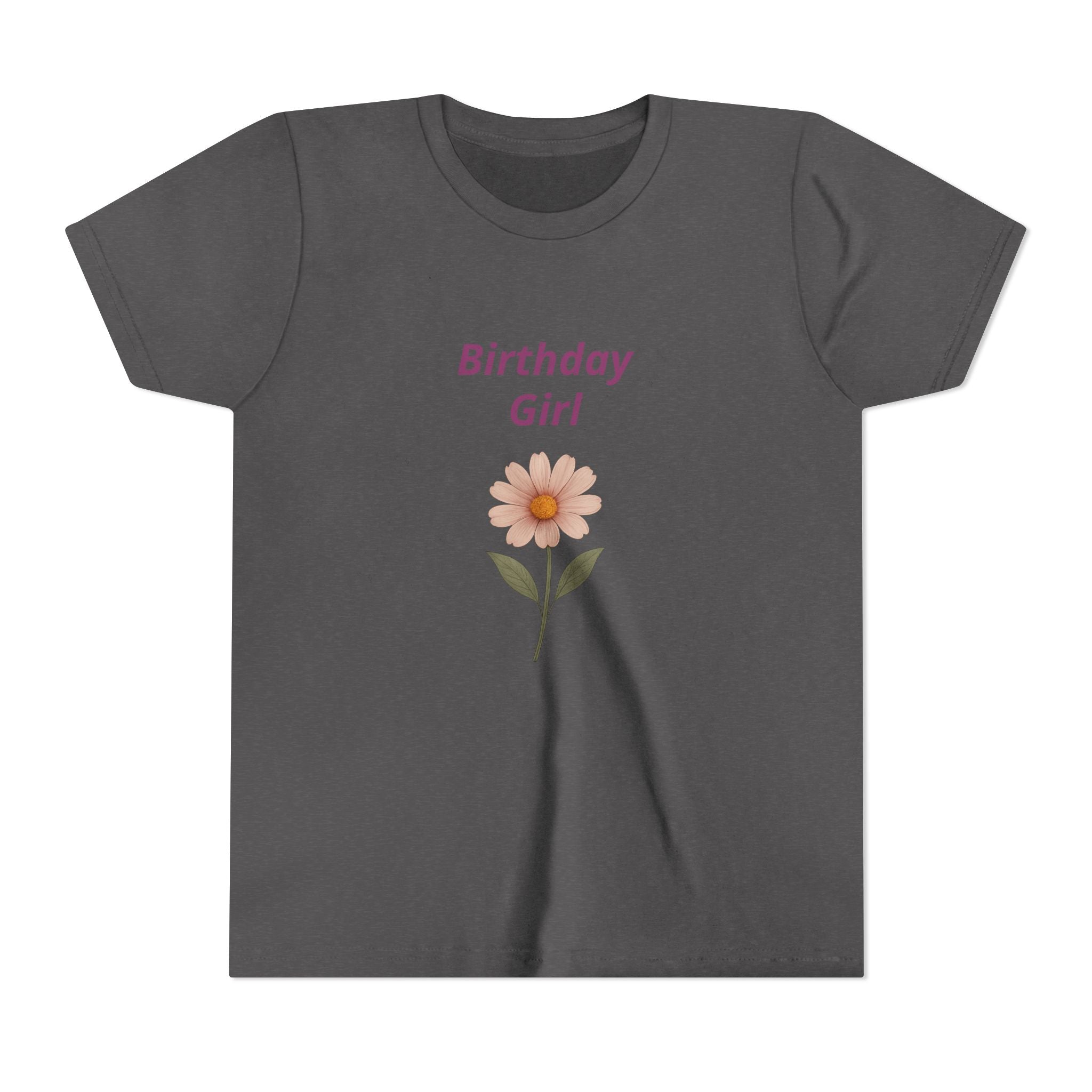 Birthday Girl Youth Tee — Floral Daisy Kids Birthday Shirt
