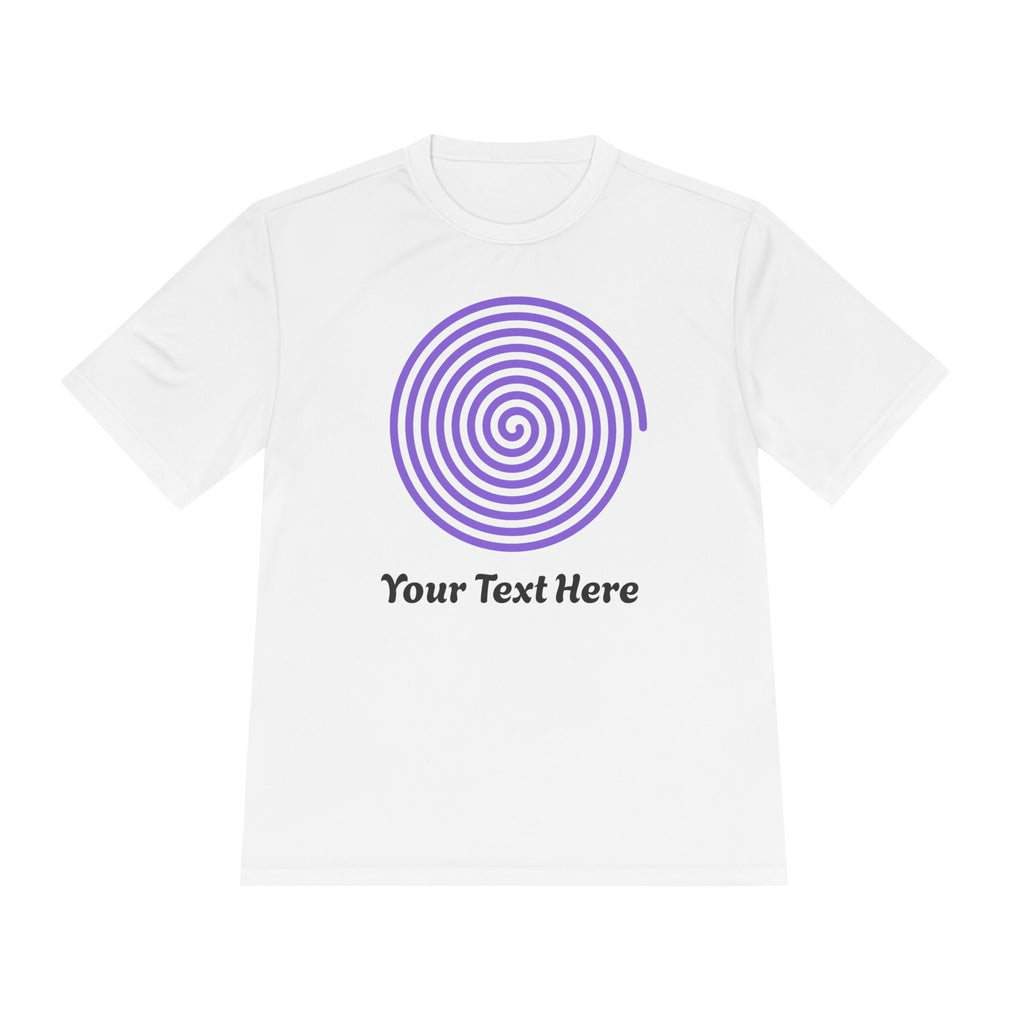 Hypnotic Spiral Tee – Customizable Purple Spiral T-Shirt