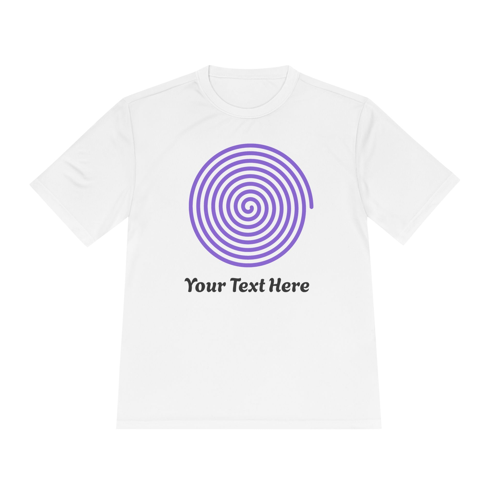 Hypnotic Spiral Tee – Customizable Purple Spiral T-Shirt